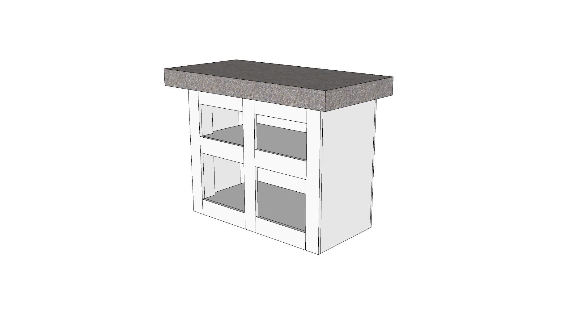 Dry Bar with Concrete Countertop